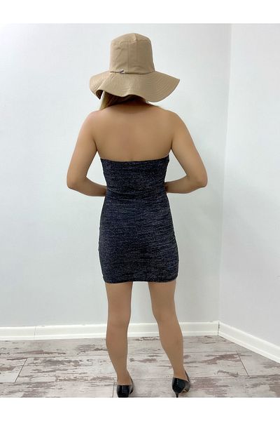 Secret Passion Lingerie Glitter ελαστικό ύφασμα στράπλες μαύρο φόρεμα βραδινό φόρεμα και βραδινό φόρεμα αποφοίτησης 575