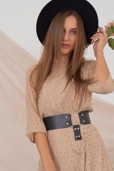 Angels Passion Stylish Shiny Leather Belt, Ring Detail Belt