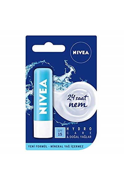 NIVEA Hydro Care Dudak Bakım Kremi (4,8 gr), 24 Saat Nem Aloe Vera Saf Su Ve ...