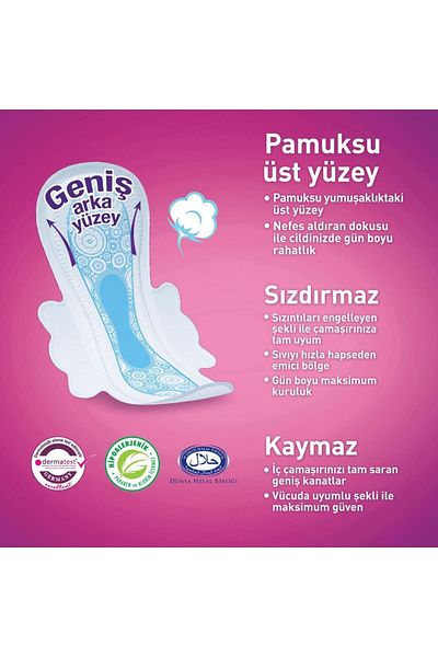 Molped Ultra Hygienic Pad Anatomical Night Super Economical 16 Pieces