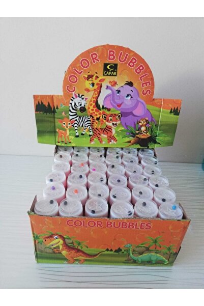 GÜZELYÜZ AVM 36 Adet Safari Üflemeli Köpük Baloncuk Sevimli Hayvanlar Oyuncak Köpük Balon Bubbles 36 Adet