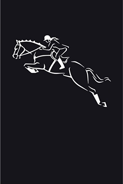 MegaSticker ملصق سيارة لركوب الخيل، ملصق زجاجي 13x10 سم