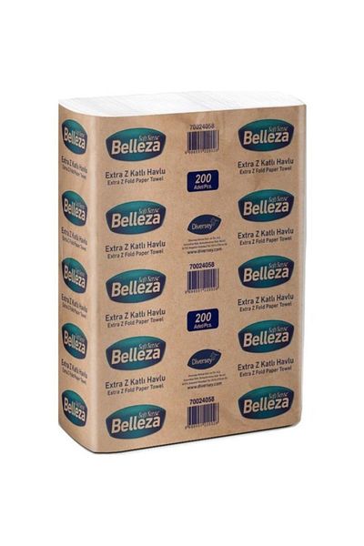 BELLEZA Z Folded Towel Napkin 200pcs - 3 Pack