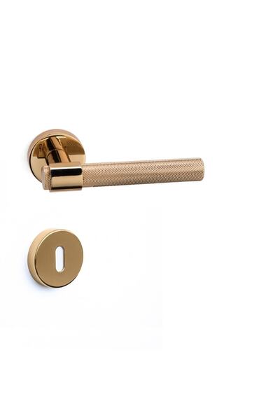 System Axel-t Altın - Oda Tipi Rozetli Kapı Kolu - Hha187tro12n Gl