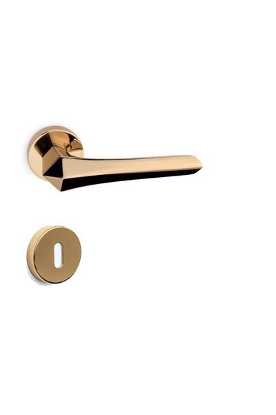 System Stella Altın - Oda Tipi Rozetli Kapı Kolu - Hha163ro12n Gl