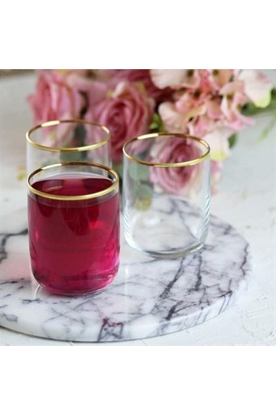 Paşabahçe 420112 Iconic Gold 6-Piece Water Glass 280 Cc