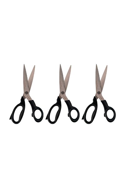 GÜZELYÜZ AVM 3 Adet Taksun Gl120 Terzi Kumaş Makası 23 Cm 9inç Makas Kaliteli Orijinal Kumaş Kot Paça Keser Gl120