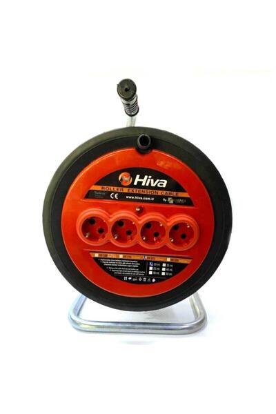 HİVA 4lü Elektrik Seyyar Makaralı Uzatma Kablo 3x2.5mm 20m
