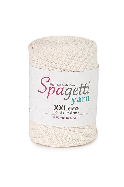 Spagettiyarn Şeker Beyaz Xxlace Ip