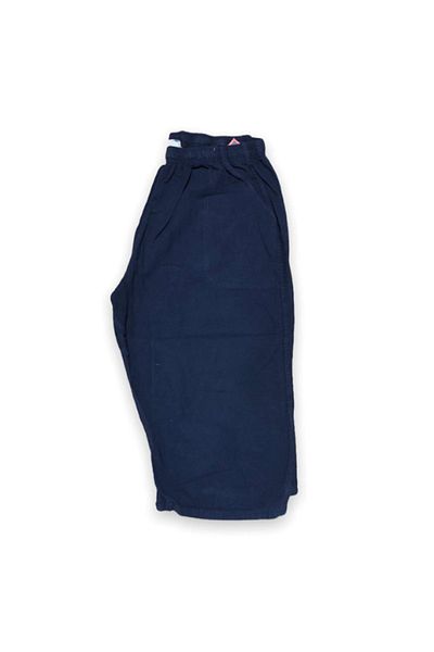 LUSSOLİFE Men's Raw Cloth Elastic High Waist Comfortable Fit Natural Cotton Capri Shorts