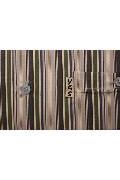 Yörükoğlu Short Sleeve Striped Comfortable Fit Men's Shirt