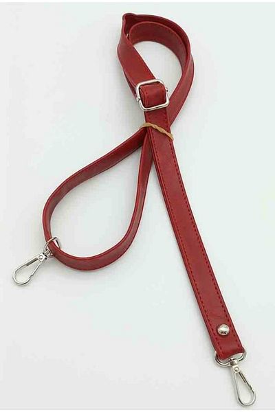 angel çanta aksesuar 125X2 cm Red Handle Sliding Silver Bag