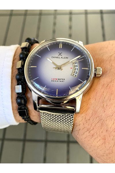 Daniel Klein Steel Cord 3 Atm Waterproof Men's Wrist Watch + Bracelet