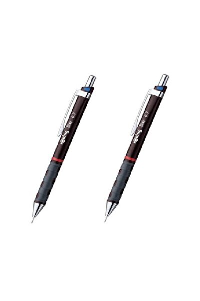 Rotring 2 Pcs Tikky Mechanical Pencil Burgundy 0.7 mm Tikky Rd Versatil 0.7