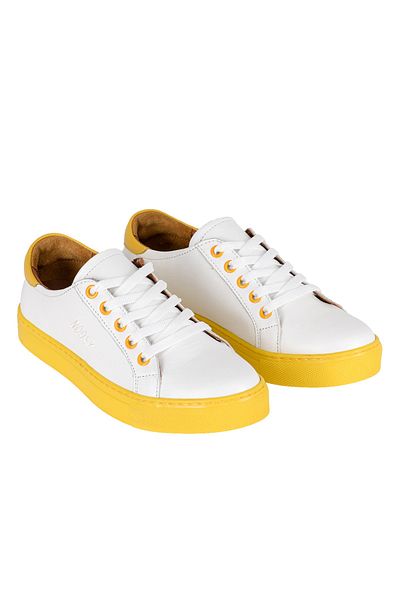 NOOSY Yellow - Genuine Leather Women's Sneakers