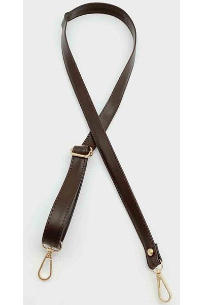 angel çanta aksesuar Dark Brown 125x2 Cm Bag Handle Sliding Light Gold Metal