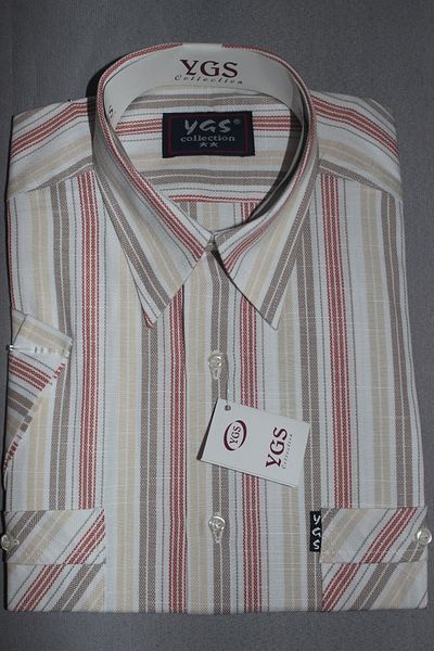 Yörükoğlu Short Sleeve Striped Comfortable Fit Men's Shirt