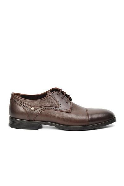 Pierre Cardin 63399 Μοντέλα Ανδρικά Παπούτσια Classic - Σκούρο Καφέ, Γνήσιο Δέρμα