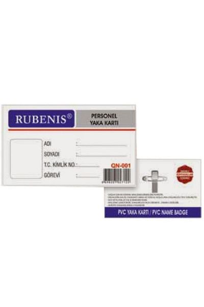 Rubenis Rb. Transparent Needle Name Badge