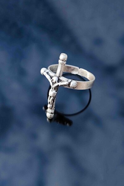 TREND COLLECTİON Hz. Isa Çarmıh Haç Model Gümüş Kaplama Ayarlanabilir Unisex ...