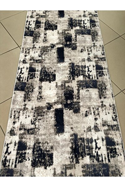 MBA Ζαφείρι Μπλε Χαλί - Ανάγλυφο Μοντέρνο Σχέδιο, Αντιολισθητική Βάση, Πλένεται