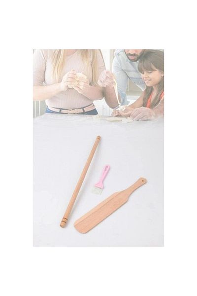 Bee Home 3 Piece Wooden Rolling Pin Pancake Set