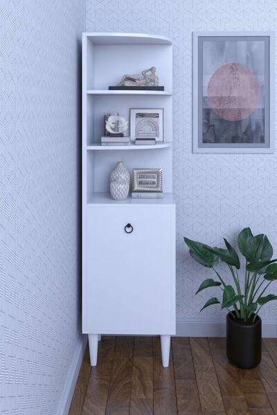 RAFİNERİ Dekoratif Köşe Rafı Çok Amaçlı Raf Salon Rafı