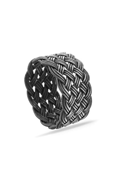 PİGADO 1000 Ayar Gümüş Kazaz Trabzon Örmesi Erkek Yüzük