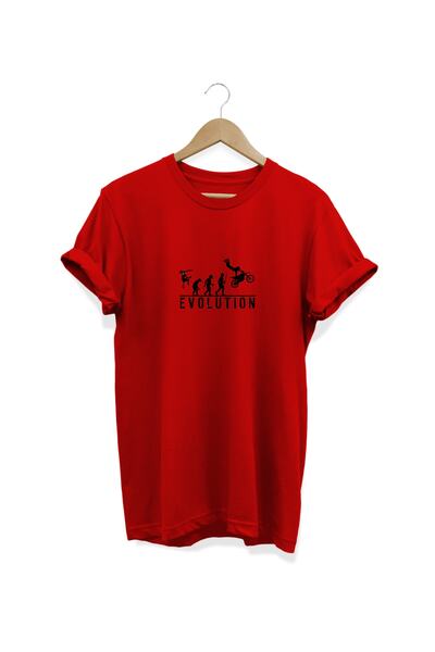 WİDİ Evolucija Štampano Crvena T-shirt
