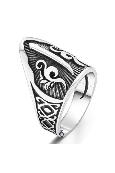 modasilvers Gümüş Arapça Elif Harfli Okçu Zihgir Başparmak Yüzüğü