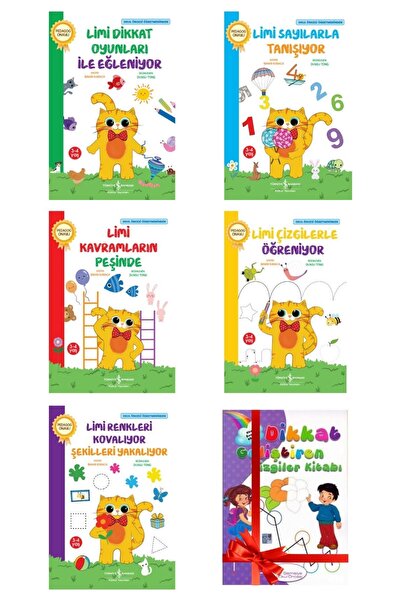 TÜRKİYE İŞ BANKASI KÜLTÜR YAYINLARI Limi Serisi - Çizgilerle Öğreniyor - Kavr...