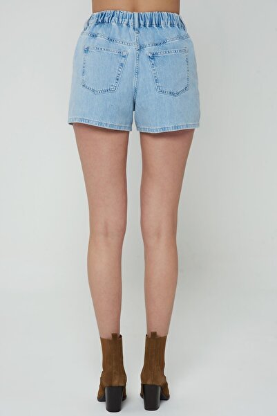 CROSS JEANS Açık Mavi Beli Lastikli Kısa Şort C 4534-057