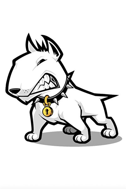MegaSticker دراجة نارية من Bull Terrier، كمبيوتر محمول، خوذة، ملصق سيارة مقاس...