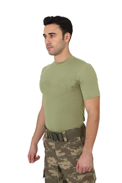 KORDAK Ανδρικό μπλουζάκι με κοντό μανίκι Nano Green Microfiber - Στρατιωτικό μπλουζάκι