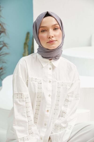 VALORSCARF Kül Tozu Bambu Kraş Şal