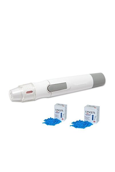 Yerli Parmak Delme Kalemi Lanset Kalemi + 200 Adet Lanset