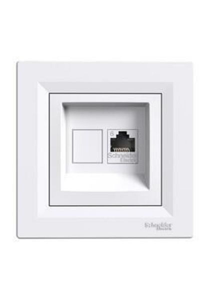 SCHNEIDER Eph 4700121   Asfora - أبيض Cat6 RJ45 UTP مفرد بإطار