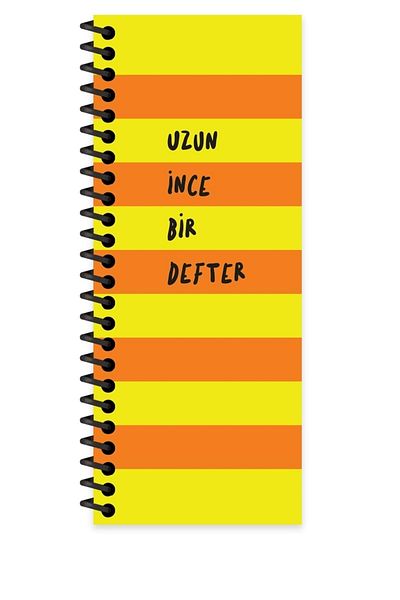 KESKİN COLOR Orange 140 Yp. - 8*21 cm Sharp Hard Cap. Long Thin Bi Notebook