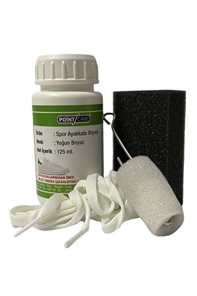 Point Care Beyaz Ekstra Yoğun Kapatıcı Spor Ayakkabı Ve Deri Boyası 125 ml Sünger Hediye