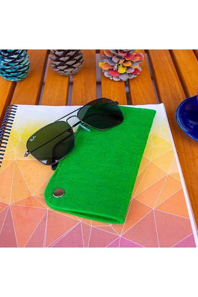 garaccu Special Design Glasses Case One Click, Special Design Glasses Case Green