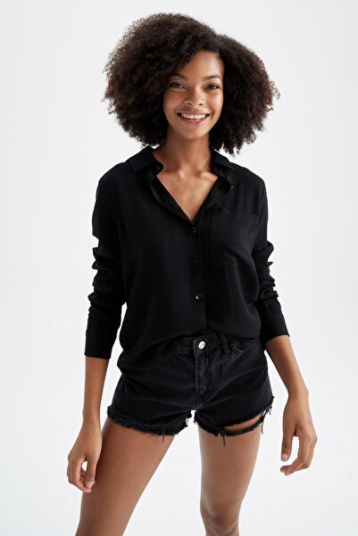 DeFacto Regular Fit Uzun Kollu Viskon Gömlek N2518az22au