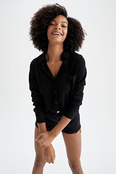 DeFacto Regular Fit Uzun Kollu Viskon Gömlek N2518az22au