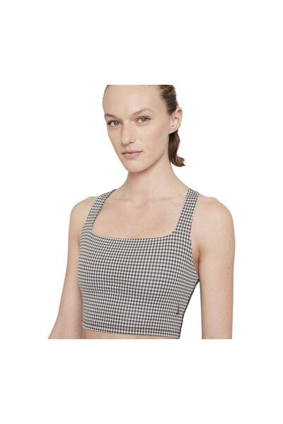 Nike Yoga Cropped Gingham Kadın Atlet -