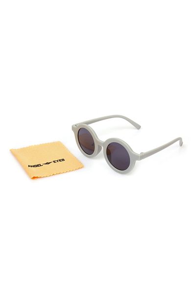 Angel Eyes Children's Sunglasses Gray Frame Black Glass Kids Sunglasses