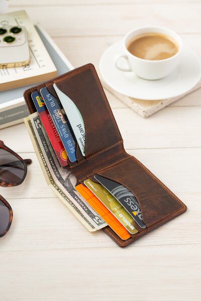 Conceria Pelle Genuine Leather Sports Wallet & Card Holder
