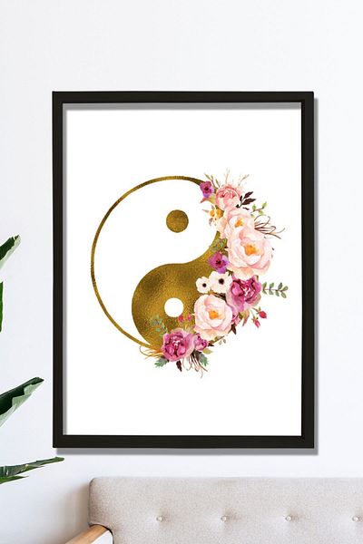 Dekor Loft Εκτύπωση Yin Yang, Τέχνη Διαλογισμού, Διακόσμηση Yin Yang