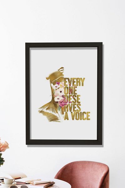 Dekor Loft Toată lumea are dreptul la o voce, cadou Slp, decor de birou pentru terapeut de vorbire