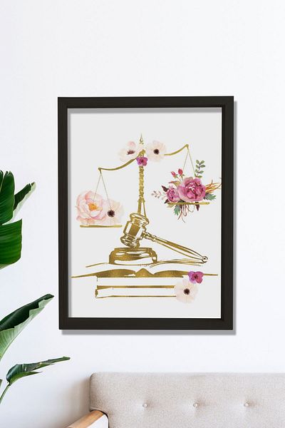 Dekor Loft Cadou pentru avocat și judecător, decor birou pentru avocat