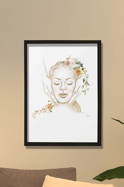 Dekor Loft Îngrijirea feței, Artă de perete pentru estetician, Plastic și chirurg estetic, Pictură murală pentru camera medicului