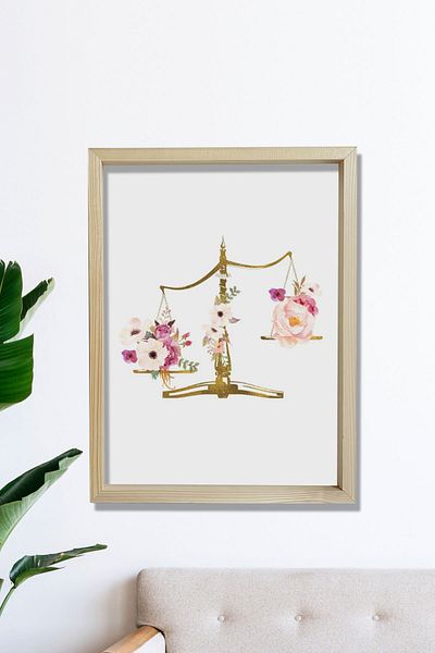 Dekor Loft Artă Balanța Justiției, Decor Birou Avocat
